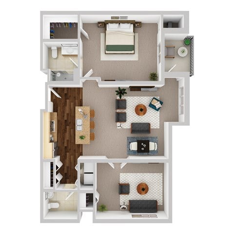 Floor plan for 2 beds, 1.5 baths, 1130 sqft